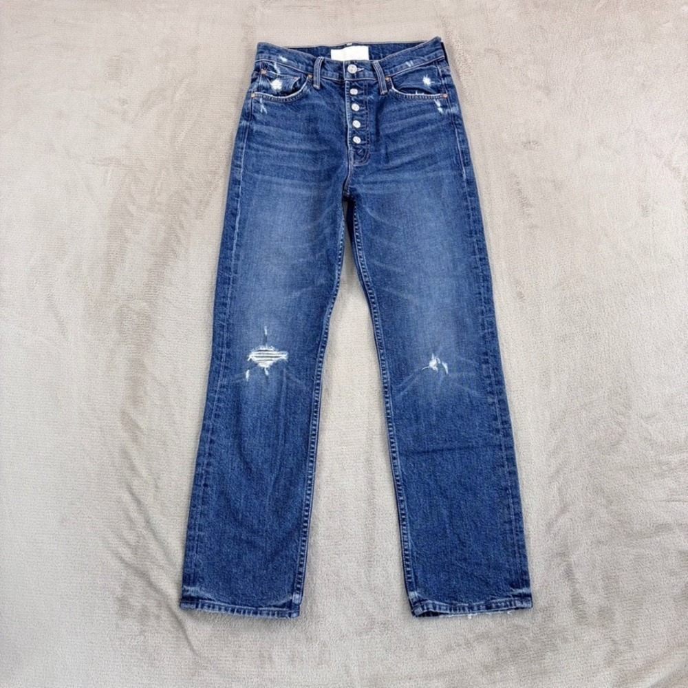 Mother Superior The Pixie Tomcat Ankle Born to Bite ButtonFly Jeans Women 25 USA